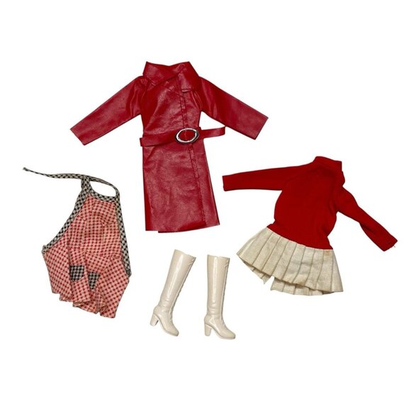 Vintage 1970s Texaco Cheerleader Barbie Clone Doll Outfits - Picture 1 of 15
